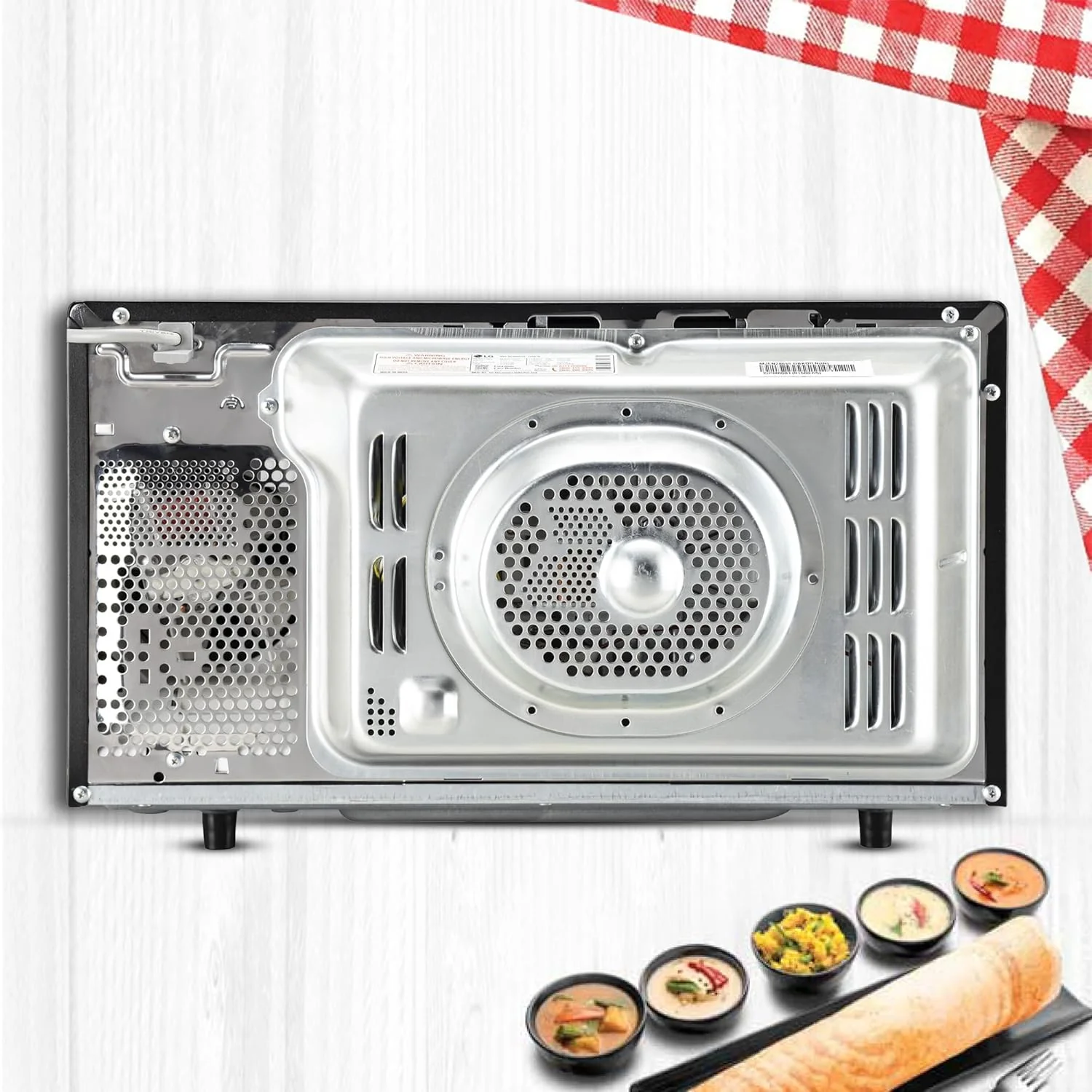 LG 28 L Charcoal Convection Healthy Microwave Oven (MJEN286VI, Black, Healthy Heart, Diet Fry, 360° Motorised Rotisserie &amp; 10 Yr. warranty) - Image 9