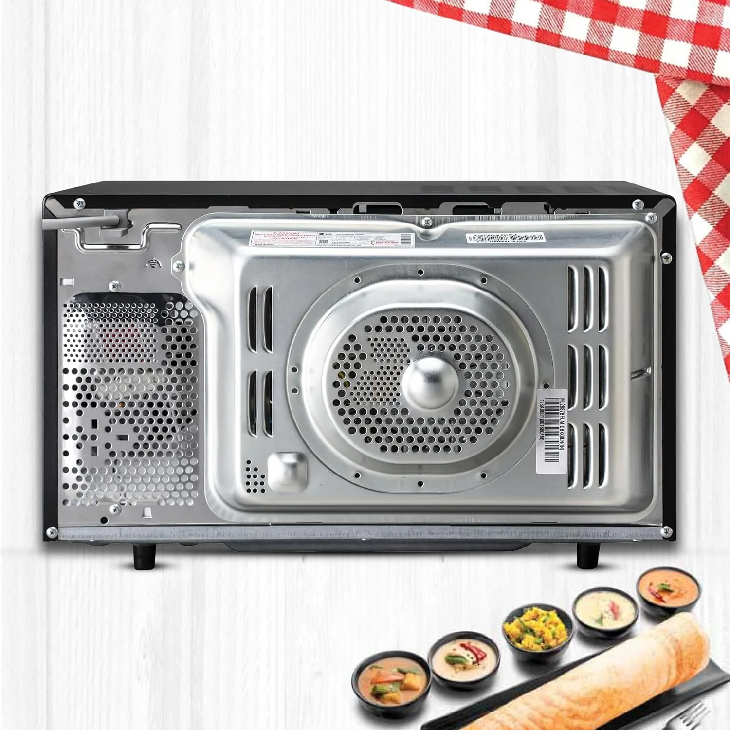 LG 28 L Charcoal Convection Microwave Oven (MJ2887BFUM, Black, with 360° Motorised Rotisserie &amp; Charcoal Lighting Heater with 10 years warranty) - Image 6