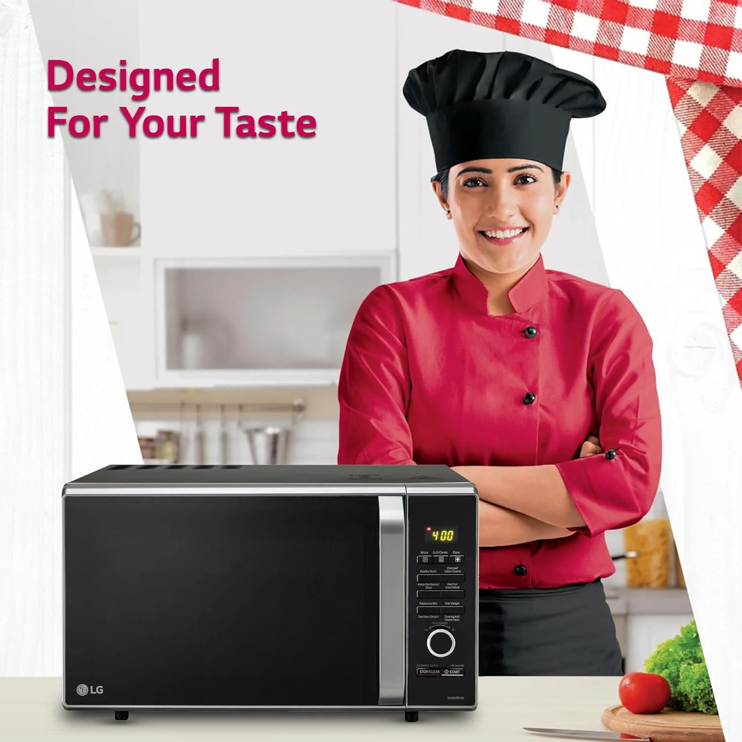 LG 28 L Charcoal Convection Microwave Oven (MJ2887BFUM, Black, with 360° Motorised Rotisserie &amp; Charcoal Lighting Heater with 10 years warranty) - Image 7