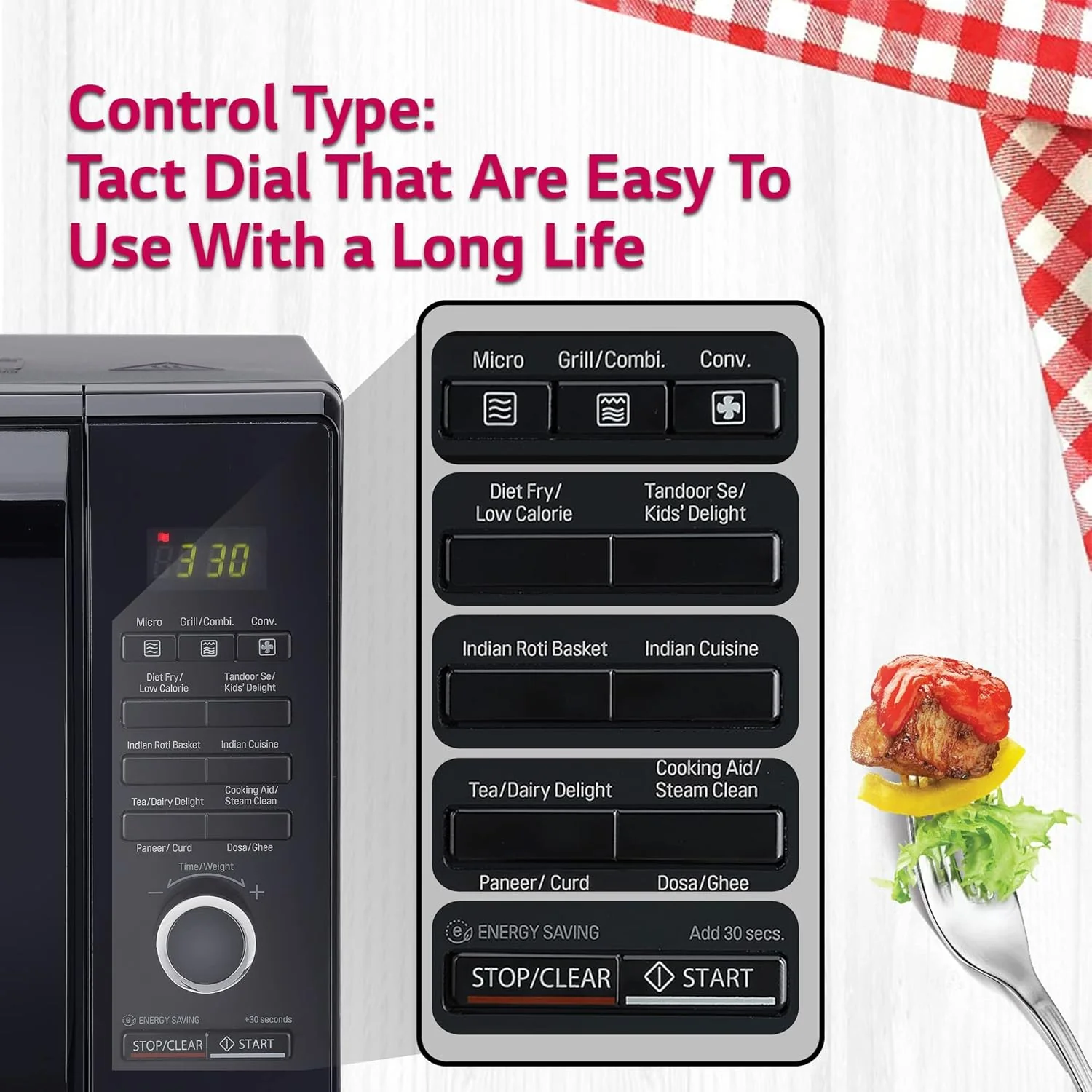 LG 28 L Convection Microwave Oven (MC2886BHT, Black, Diet Fry, Stainless Steel Cavity) - Image 11