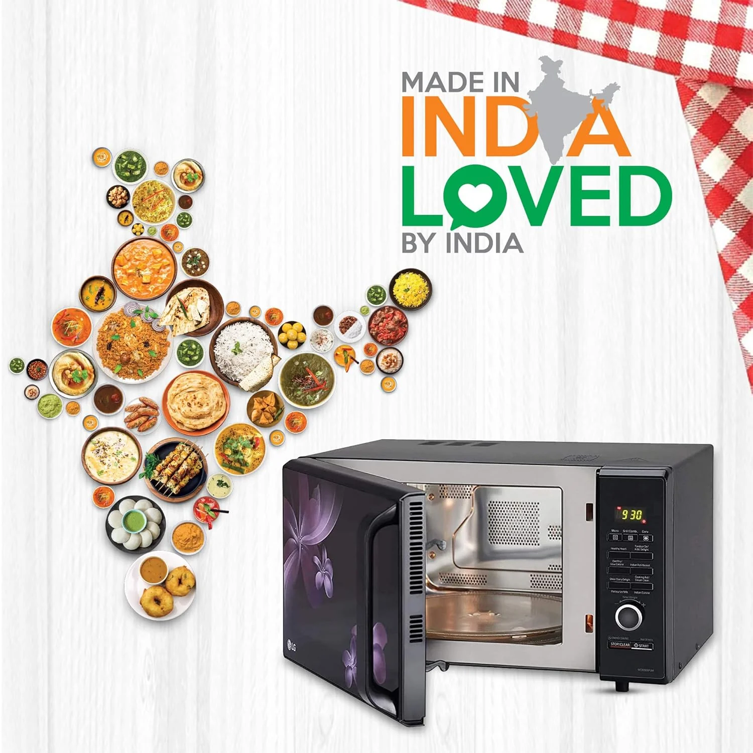 LG 28 L Convection Microwave Oven (MC2886BPUM, Floral Purple, Diet Fry) - Image 11