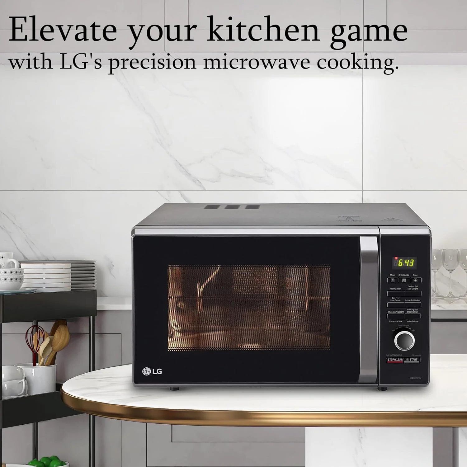 LG 28 L Convection Microwave Oven (MC2887BFUM, Black) - Image 2