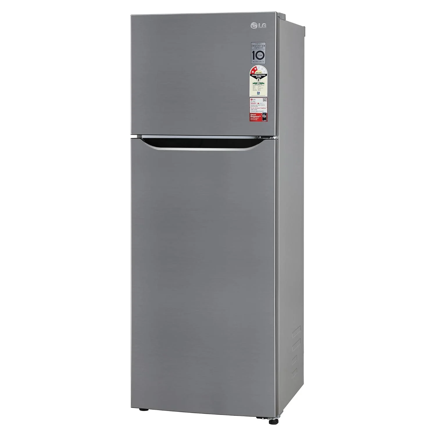 LG 288 L 2 Star Smart Inverter Frost-Free Double Door Refrigerator (GL-S322SPZY, Shiny Steel, Convertible &amp; Multi Airflow Cooling) - Image 3