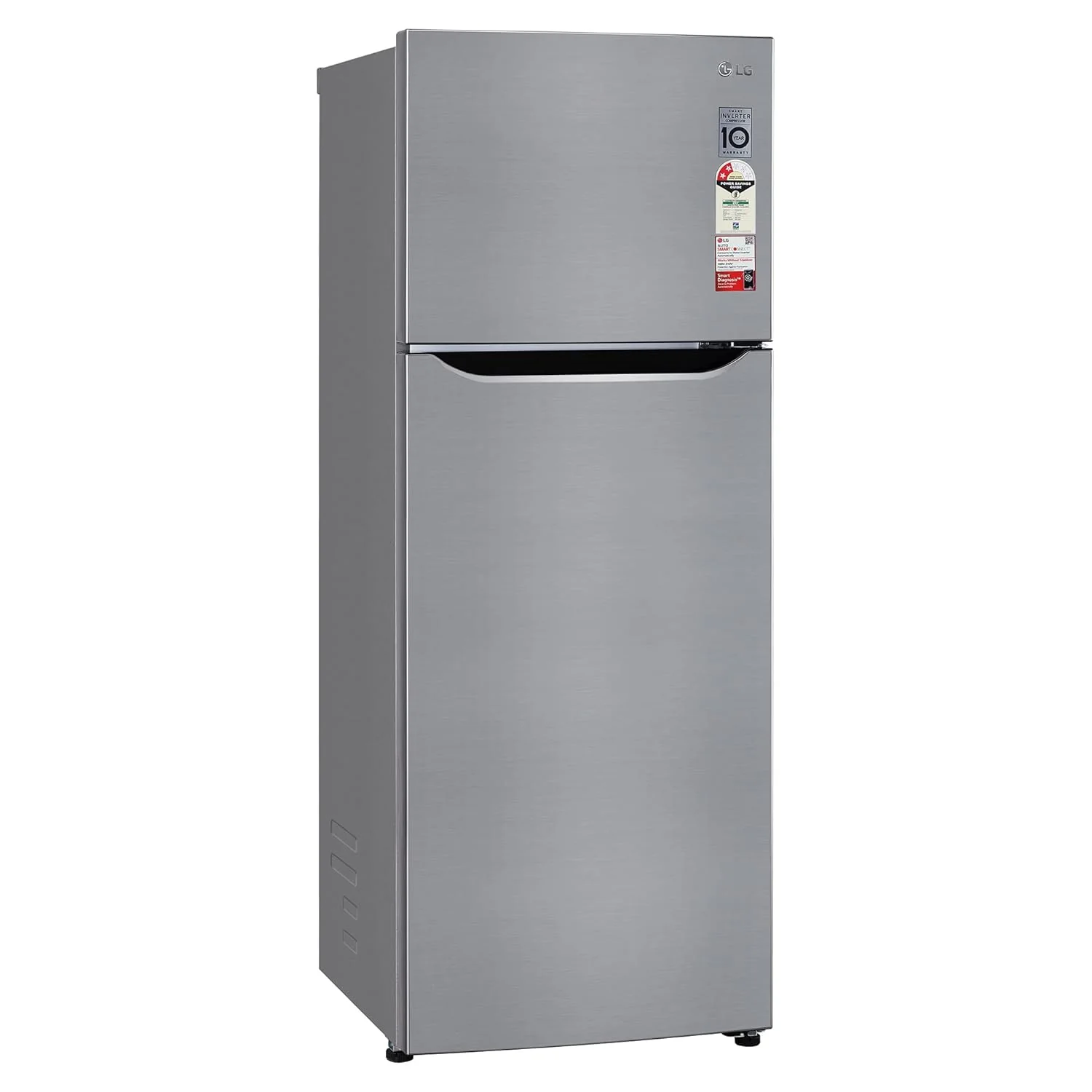 LG 288 L 2 Star Smart Inverter Frost-Free Double Door Refrigerator (GL-S322SPZY, Shiny Steel, Convertible &amp; Multi Airflow Cooling) - Image 4