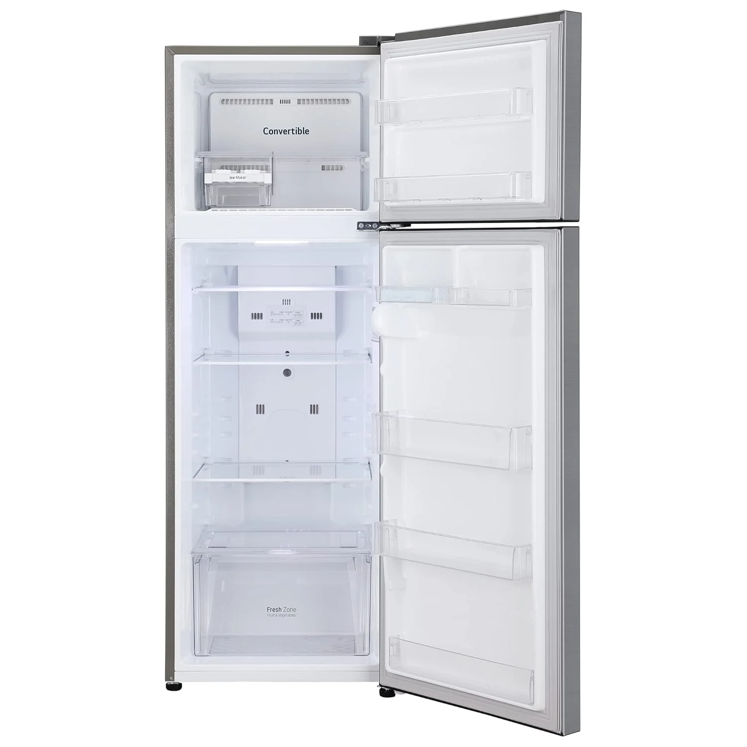 LG 288 L 2 Star Smart Inverter Frost-Free Double Door Refrigerator (GL-S322SPZY, Shiny Steel, Convertible &amp; Multi Airflow Cooling) - Image 9