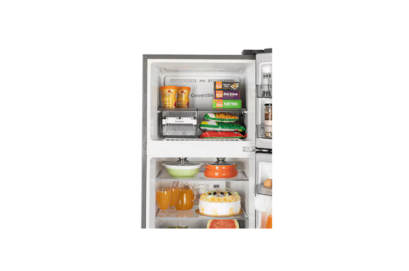 LG 288L 2 Star Double Door Refrigerator (GLT2926PDPZ), Convertible, Smart Inverter Compressor, Shiny Steel - Image 4