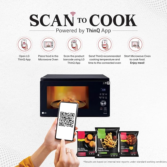 LG 28L Convertible Convection Microwave Oven, Air Fry, Charcoal Lighting Heater™, 331 Auto Cook Menus - Image 2