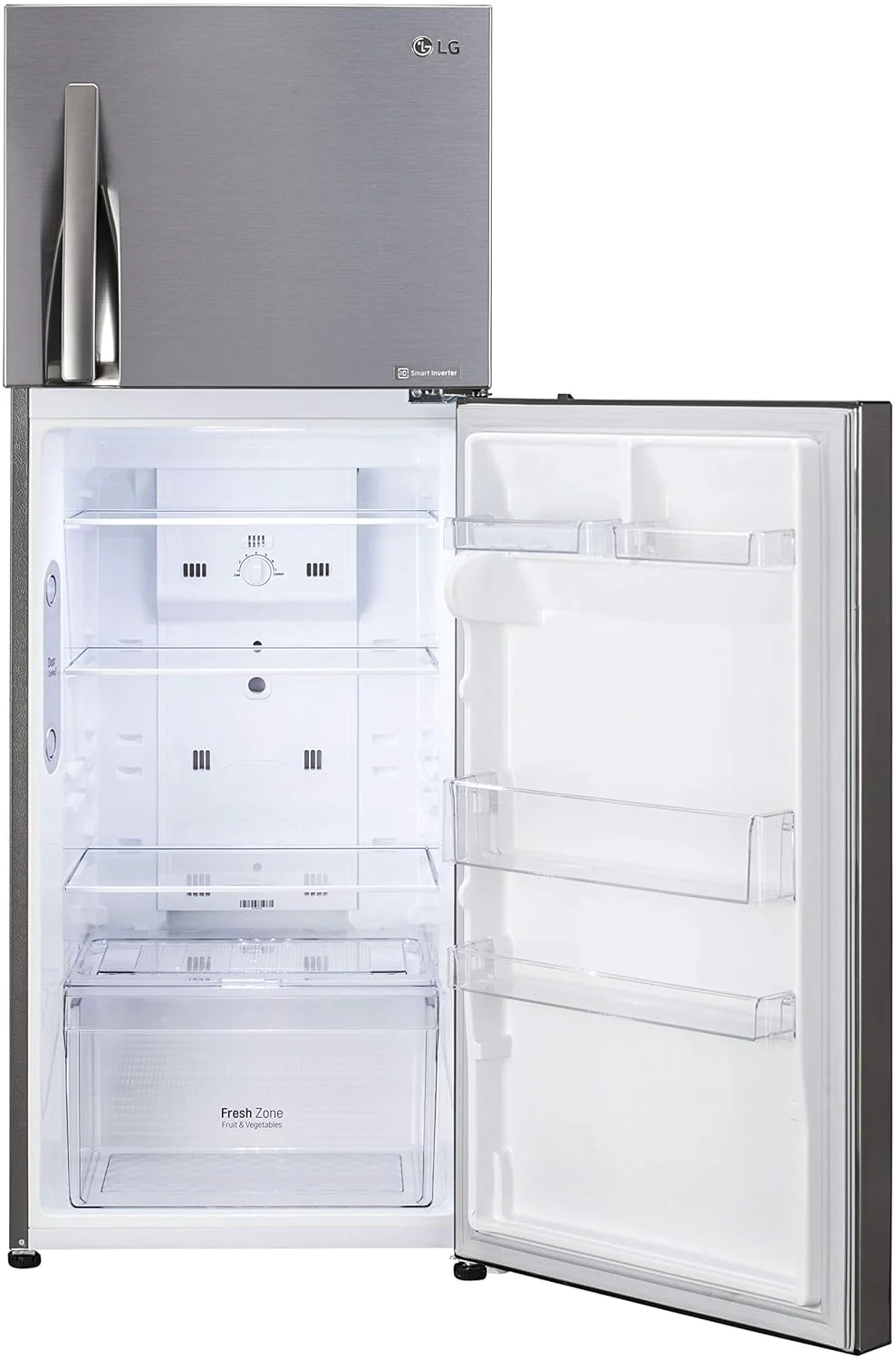 LG 308 L 2 Star Frost Free Inverter, Wi-Fi Double Door Refrigerator (GL-C322KPZY, Shiny Steel) - Image 12