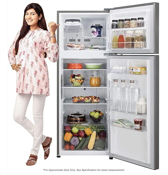 LG 308 L 2 Star Frost Free Inverter, Wi-Fi Double Door Refrigerator (GL-C322KPZY, Shiny Steel) - Image 16