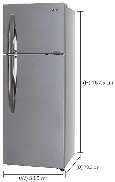 LG 308 L 2 Star Frost Free Inverter, Wi-Fi Double Door Refrigerator (GL-C322KPZY, Shiny Steel) - Image 18