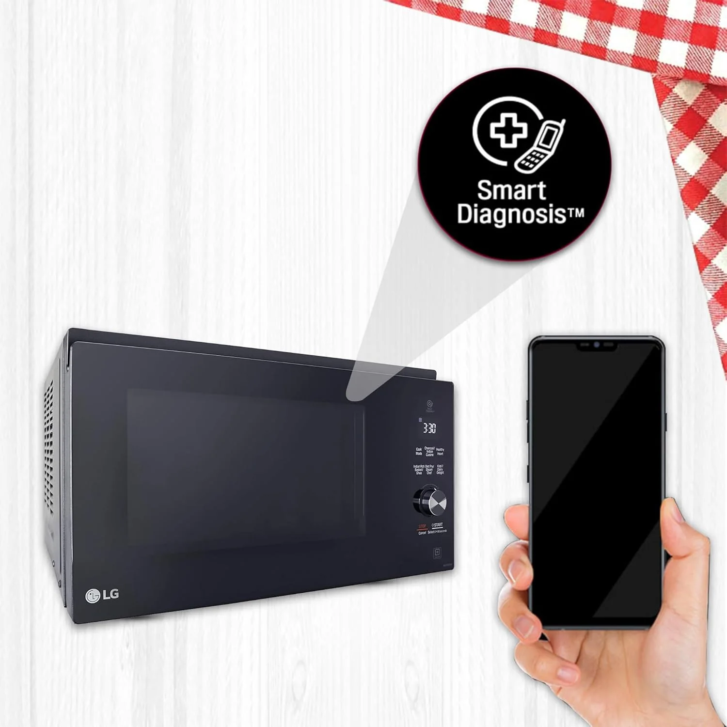 LG 32 L Charcoal Convection Microwave Oven (MJEN326SF, Black) (Open Box / Without Box) - Image 4
