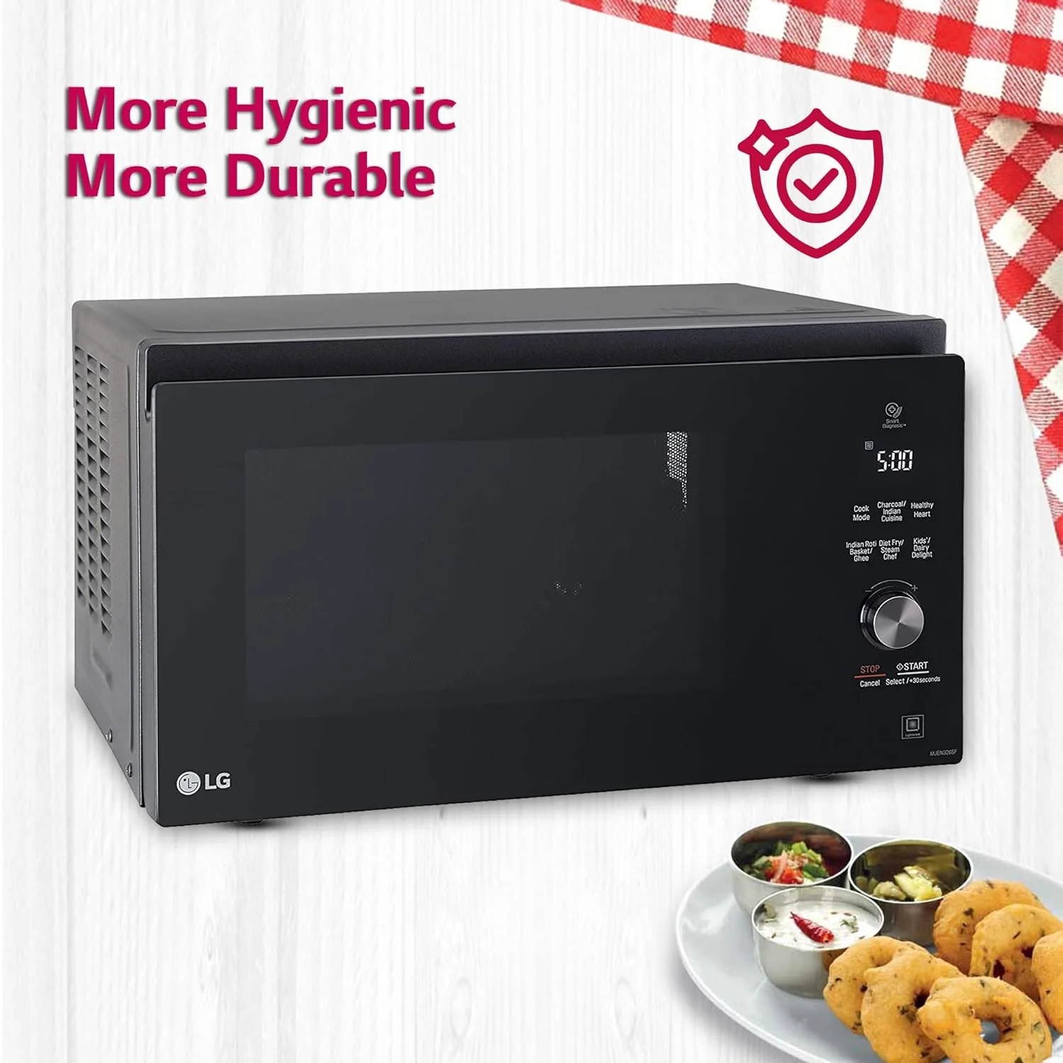 LG 32 L Charcoal Convection Microwave Oven (MJEN326SF, Black) (Open Box / Without Box) - Image 7