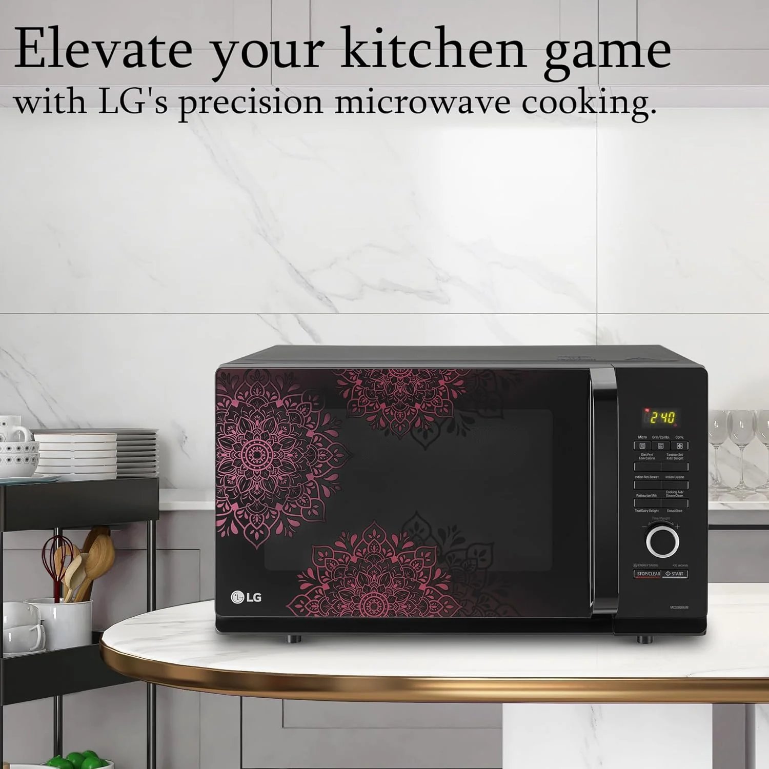 LG 32 L Convection Microwave Oven (MC3286BIUM, Black, Diet Fry, 360° Motorised Rotisserie) - 2023 Model - Image 5