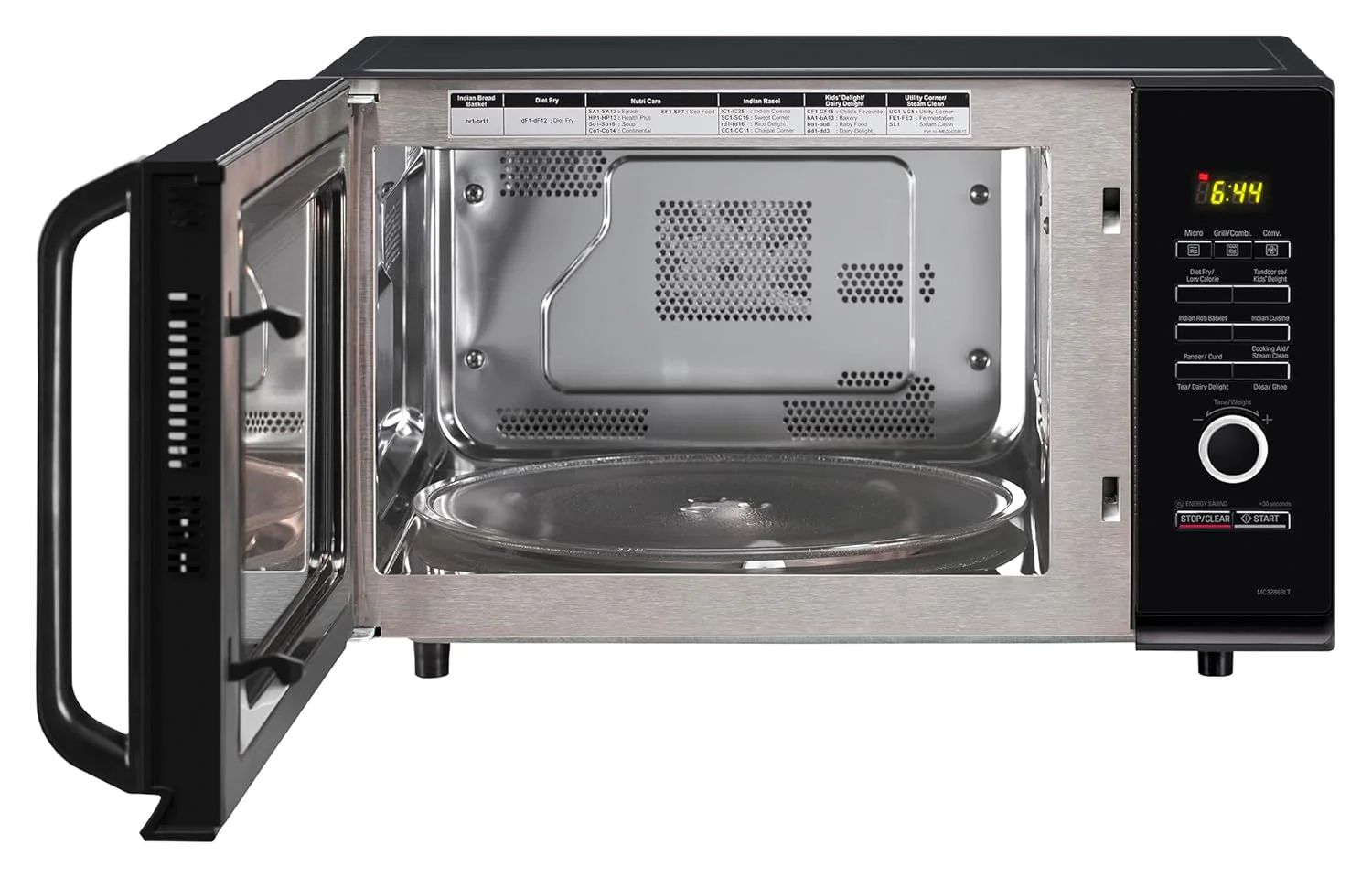 LG 32 L Convection Microwave Oven (MC3286BLT, Black, Auto Cook Menu, Diet Fry and with Stainless Steel Cavity) - Image 4