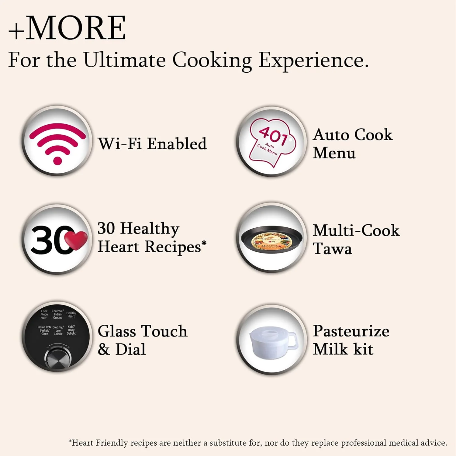 LG 32 L Scan to Cook Wi-Fi Enabled Charcoal Convection Healthy Microwave Oven (MJEN326UIW, Black - Regal Pattern, Heart Friendly Recipes, Pasteurized Milk, Ghee, Diet Fry &amp; 360° Motorised Rotisserie) - Image 6