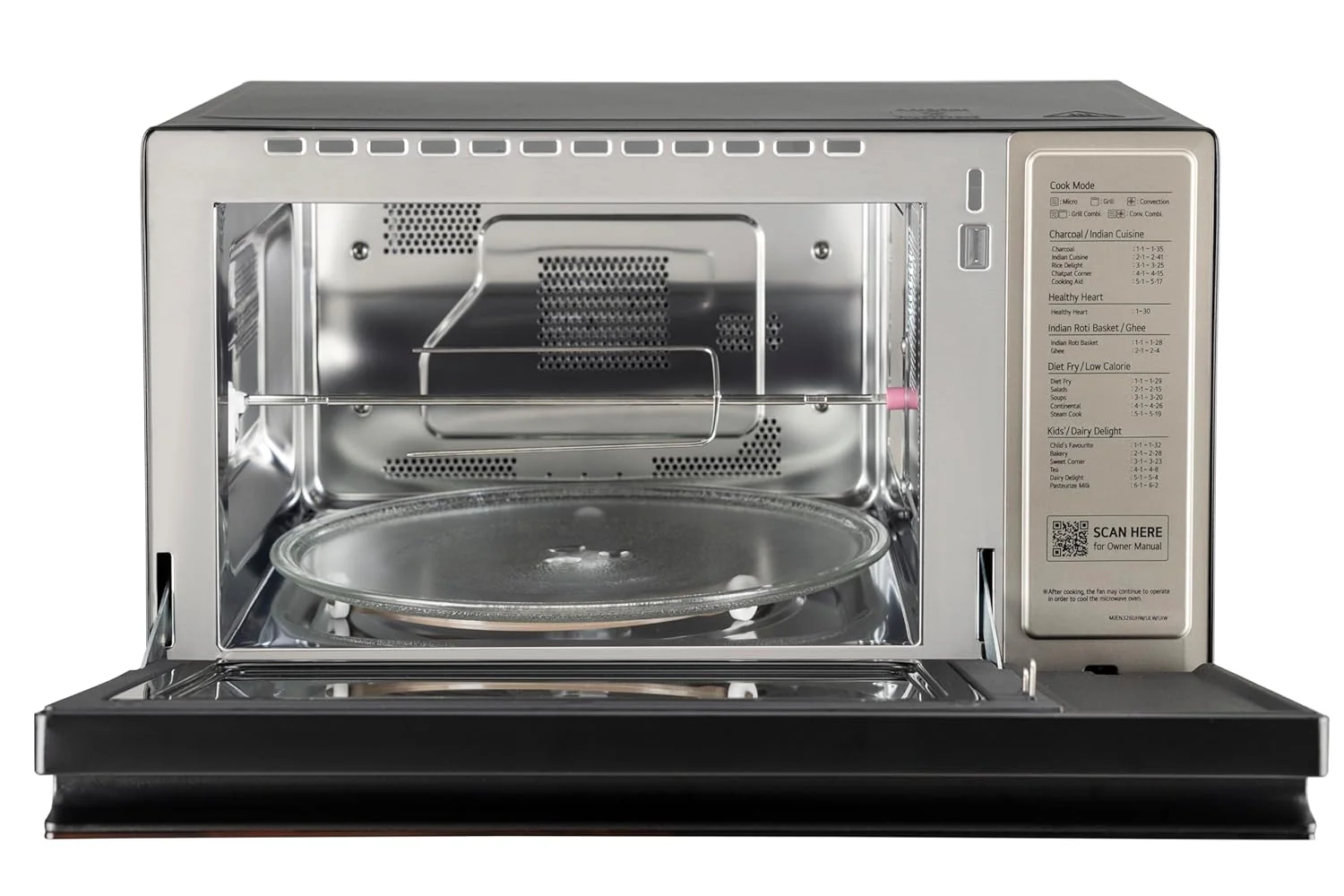 LG 32 L Scan to Cook Wi-Fi Enabled Charcoal Convection Healthy Microwave Oven (MJEN326ULW, Motorised Rotisserie for Bar-be-queing at home, Diet Fry &amp; 10 Year Warranty on Charcoal Heater, Black) - Image 4