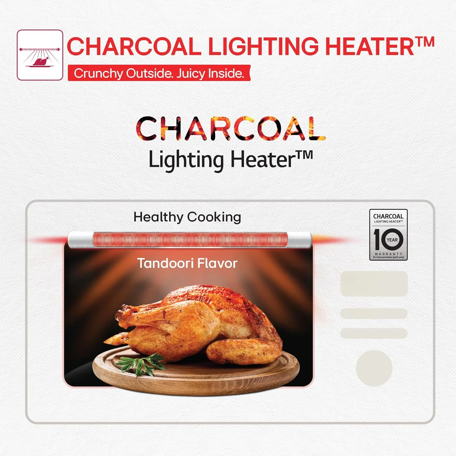 LG 32 L Scan to Cook Wi-Fi Enabled Charcoal Convection Healthy Microwave Oven (MJEN326ULW, Motorised Rotisserie for Bar-be-queing at home, Diet Fry &amp; 10 Year Warranty on Charcoal Heater, Black) - Image 8