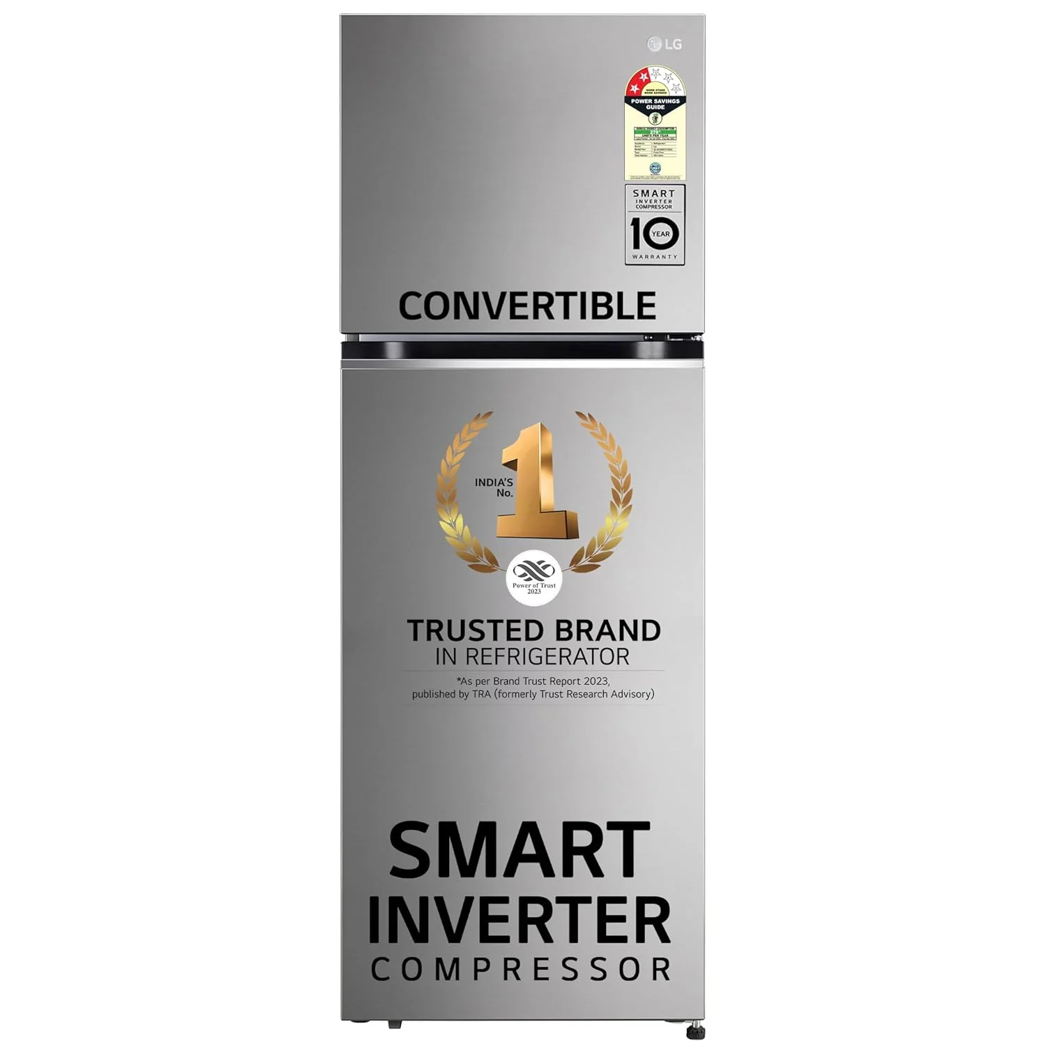 LG 322 L 2 Star Frost-Free Smart Inverter Double Door Refrigerator (GL-S342SPZY, Shiny Steel, Convertible & Multi Air Flow)