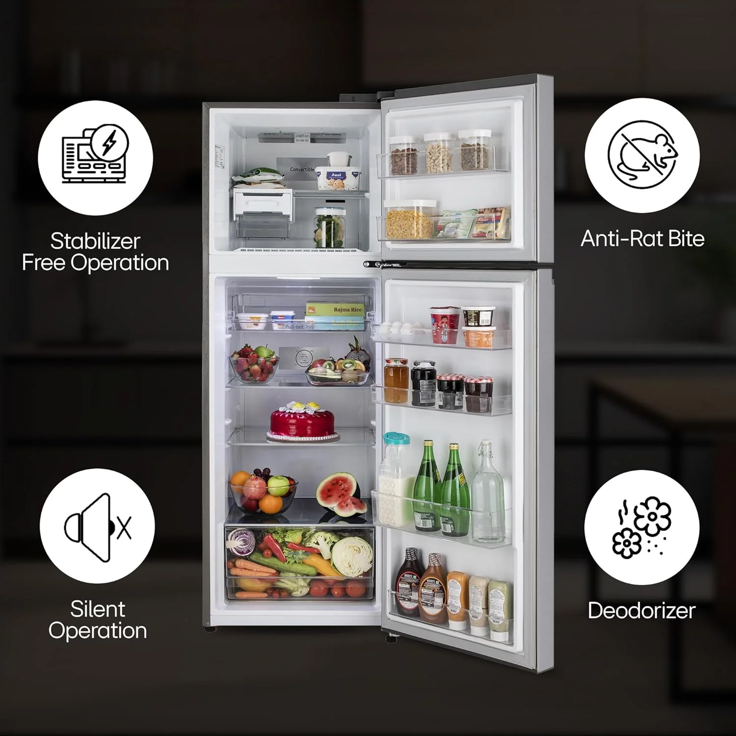 LG 322 L 2 Star Frost-Free Smart Inverter Double Door Refrigerator (GL-S342SPZY, Shiny Steel, Convertible & Multi Air Flow) - Image 10
