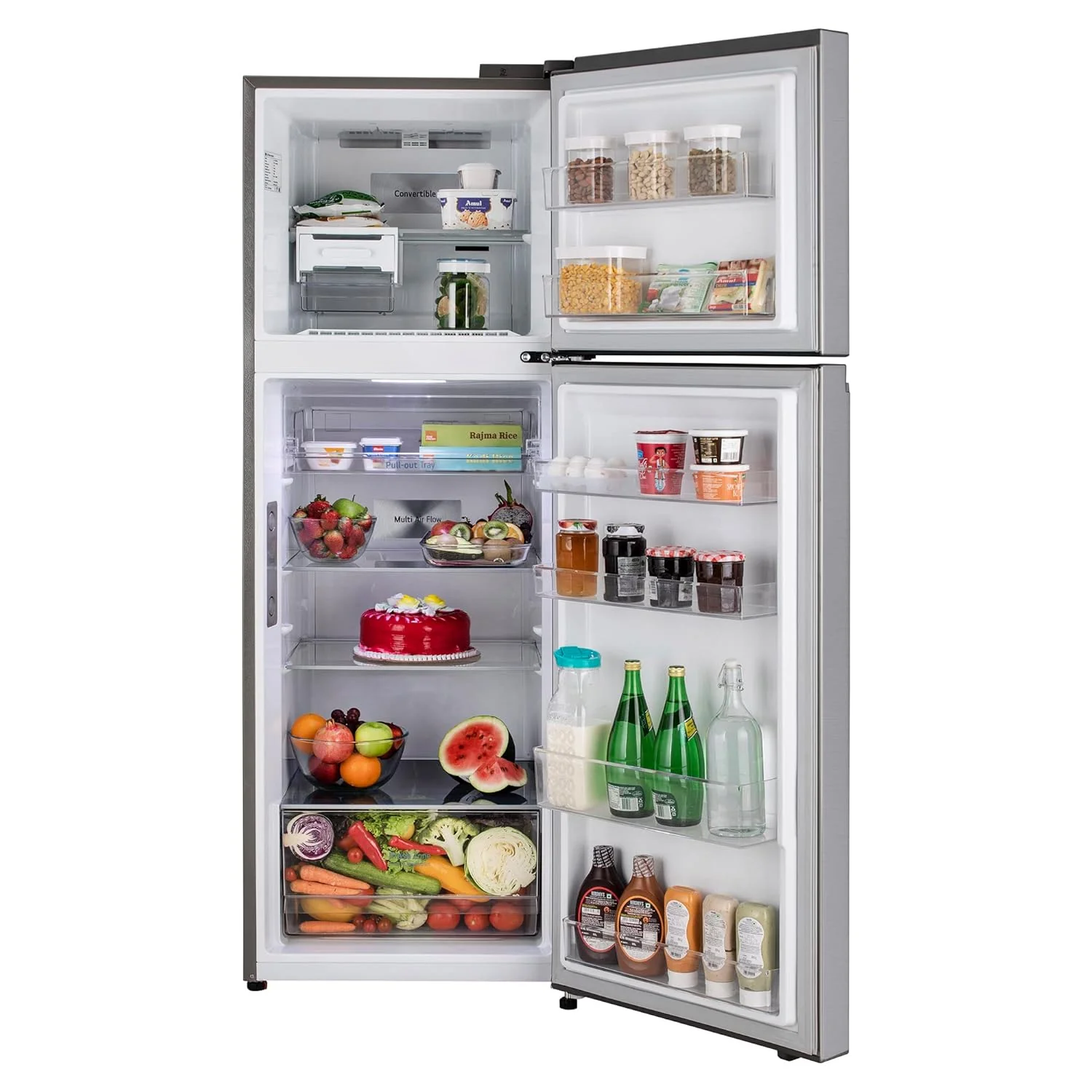 LG 322 L 2 Star Frost-Free Smart Inverter Wi-Fi Double Door Refrigerator Appliance (2023 Model, GL-T342TPZY, Shiny Steel, Convertible &amp; Door Cooling+) - Image 10