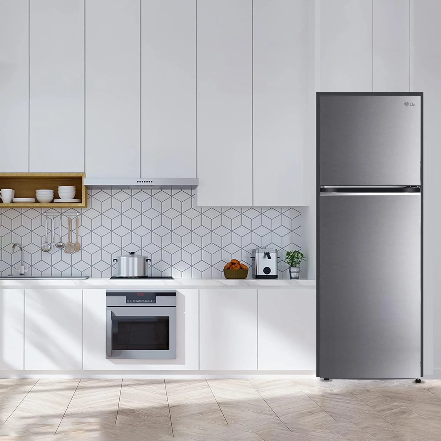 LG 322 L 2 Star Smart Inverter Frost-Free Double Door Refrigerator (GL-N342SDSY, Dazzle Steel, Express Freeze) - Image 16