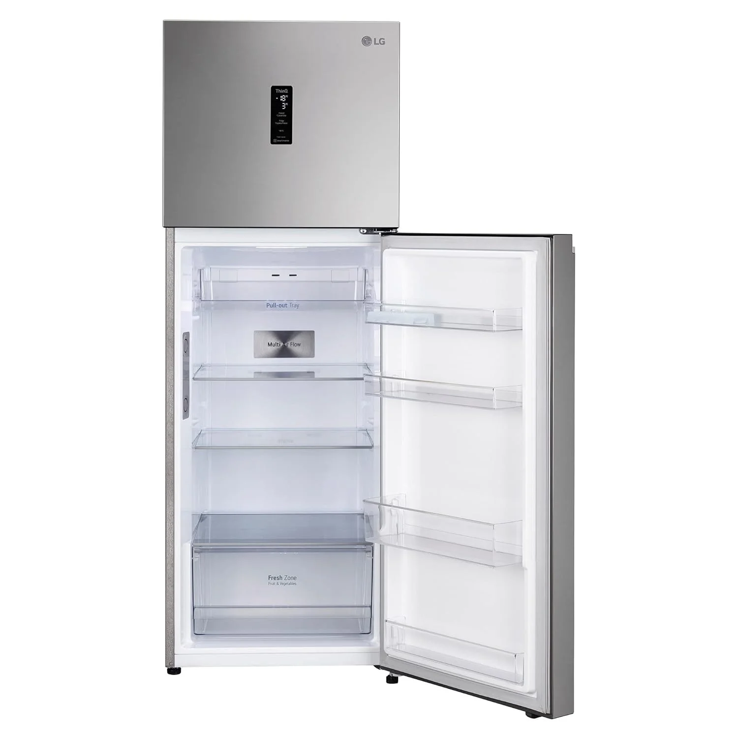 LG 322 L 3 Star Frost-Free Smart Inverter Wi-Fi Double Door Refrigerator Appliance (GL-T342TPZX, Shiny Steel, Convertible &amp; Door Cooling+) - Image 7