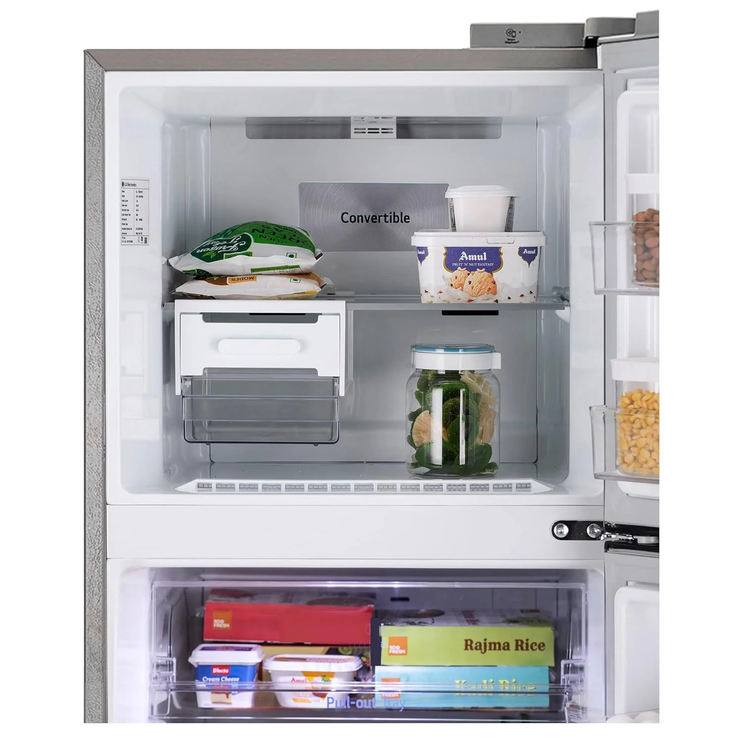 LG 322 L 3 Star Frost-Free Smart Inverter Wi-Fi Double Door Refrigerator Appliance (GL-T342TPZX, Shiny Steel, Convertible &amp; Door Cooling+) - Image 9