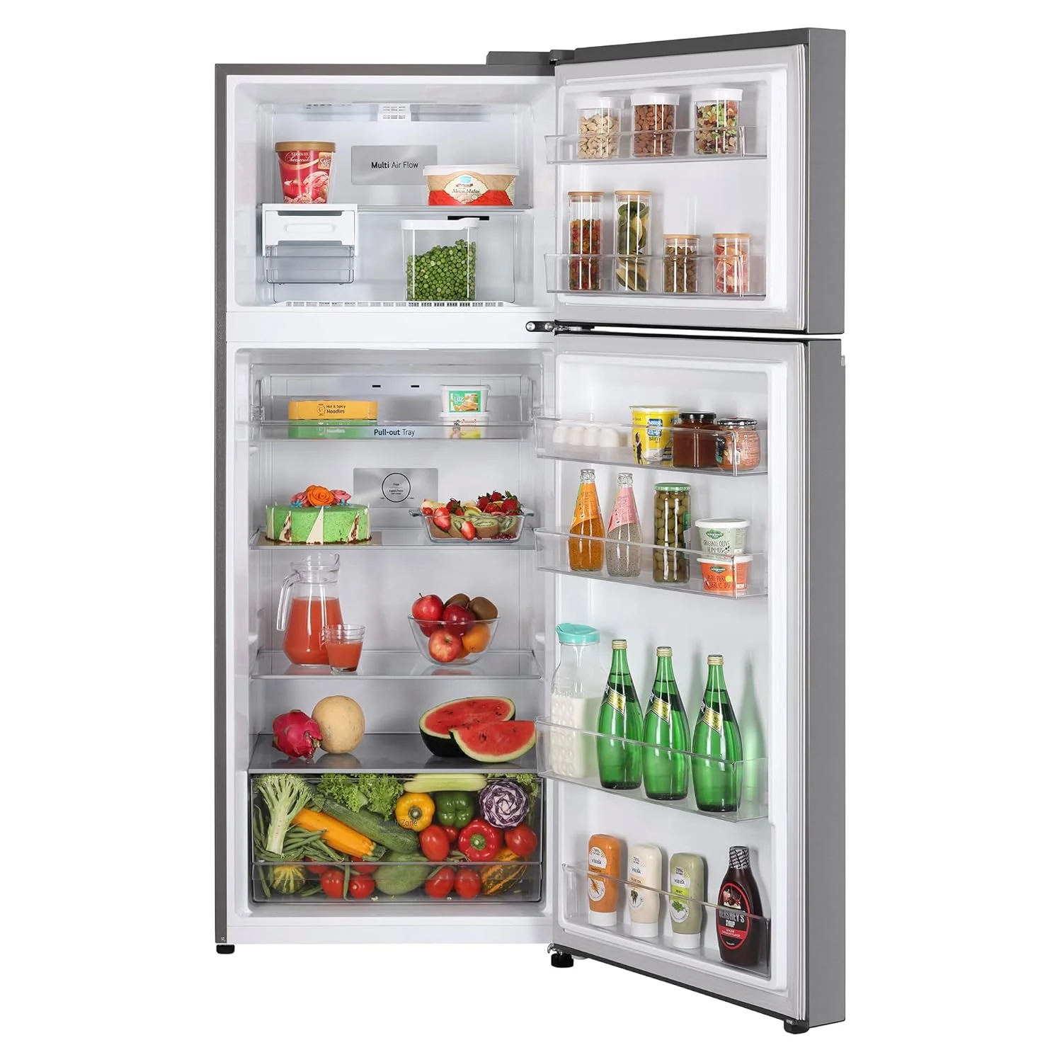 LG 380 L 2 Star Frost Free Smart Inverter Double Door Refrigerator Appliance (, GL-N412SDSY, Dazzle Steel, Express Freeze) - Image 4