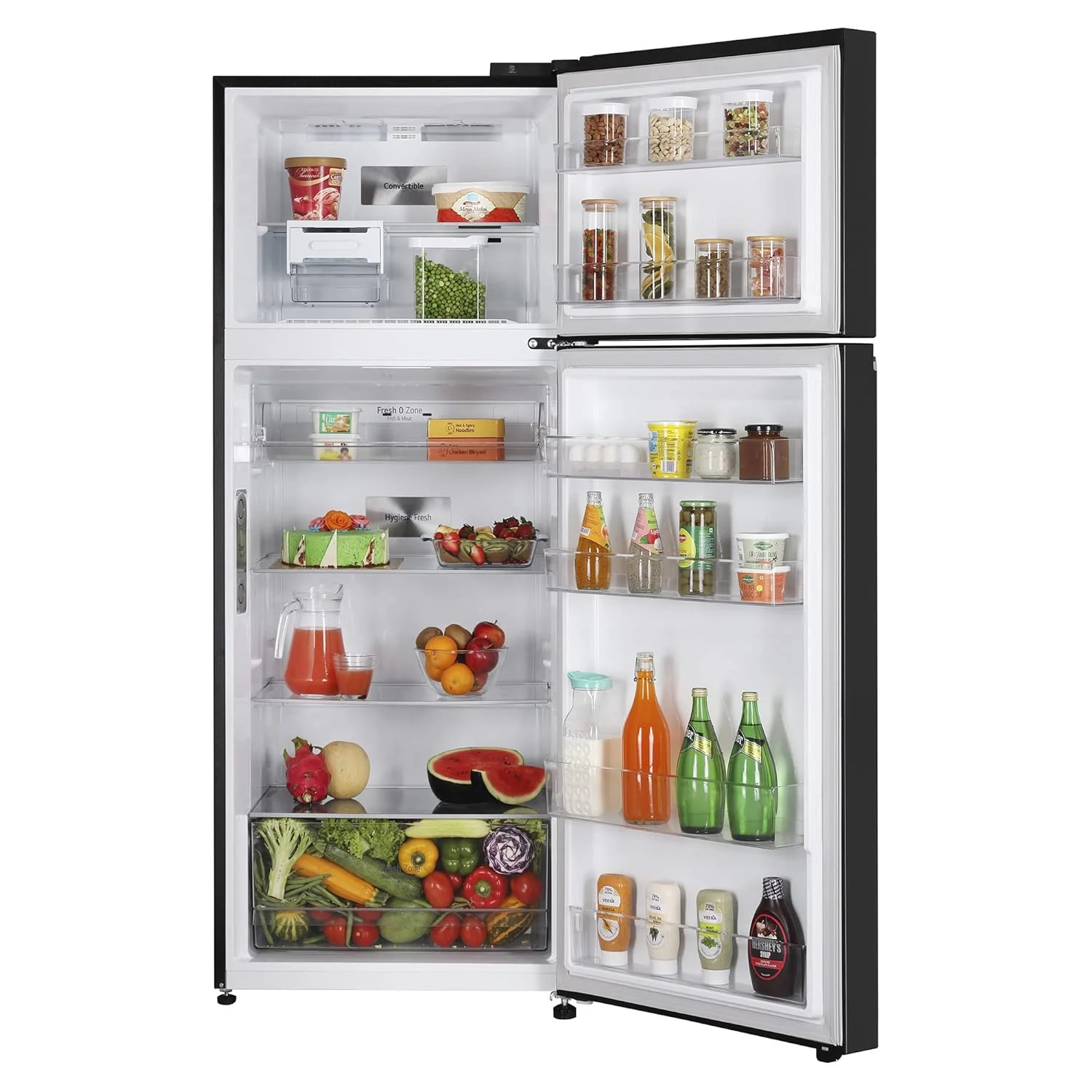 LG 380 L 3 Star Frost-Free Smart Inverter Wi-Fi Double Door Refrigerator Appliance (GL-T412VESX, Ebony Sheen, Convertible &amp; Door Cooling+, Gross Volume- 408 L) - Image 10