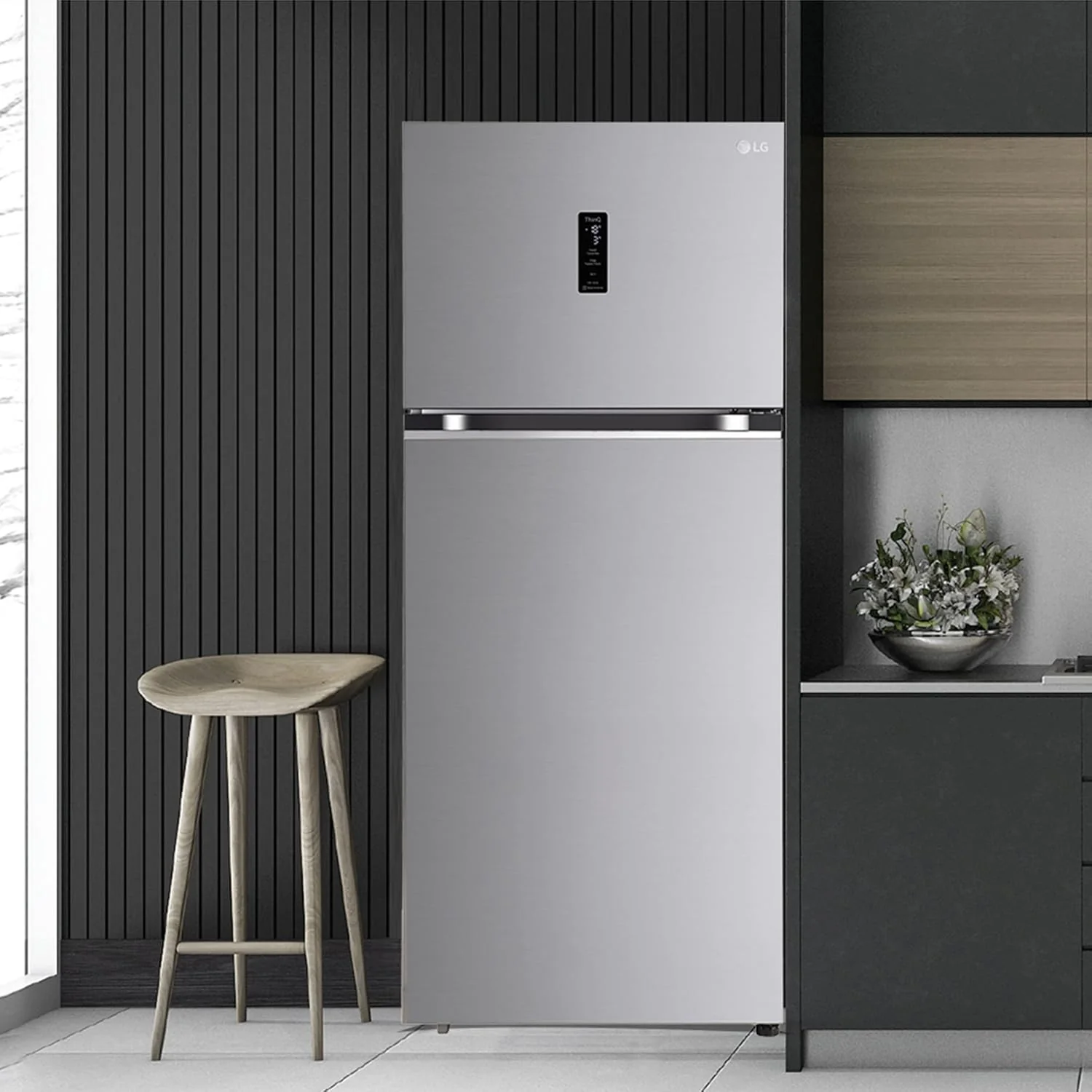 LG 380 L 3 Star Frost-Free Smart Inverter Wi-Fi Double Door Refrigerator Appliance (GL-T412VPZX, Shiny Steel, Convertible &amp; Door Cooling+, Gross Volume- 408 L) - Image 15