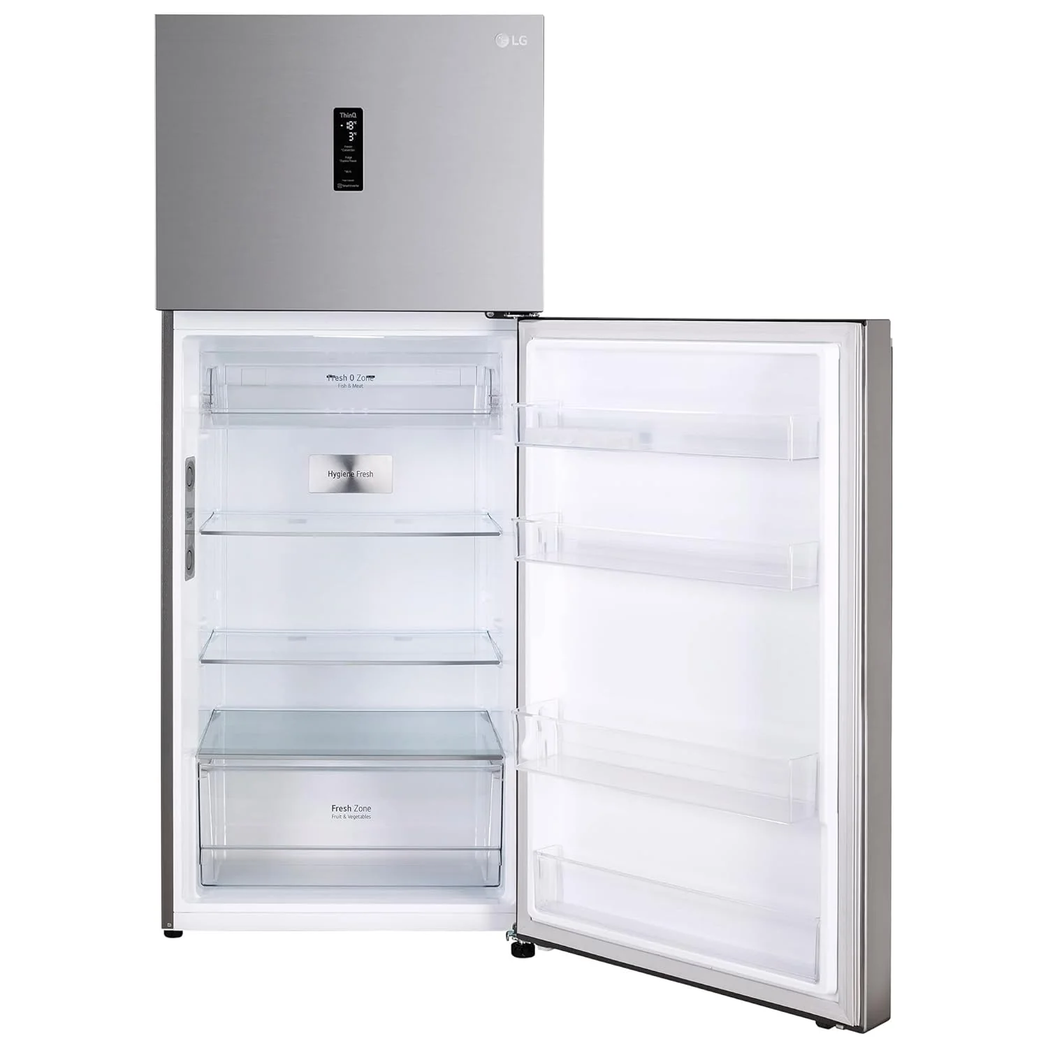 LG 380 L 3 Star Frost-Free Smart Inverter Wi-Fi Double Door Refrigerator Appliance (GL-T412VPZX, Shiny Steel, Convertible &amp; Door Cooling+, Gross Volume- 408 L) - Image 7