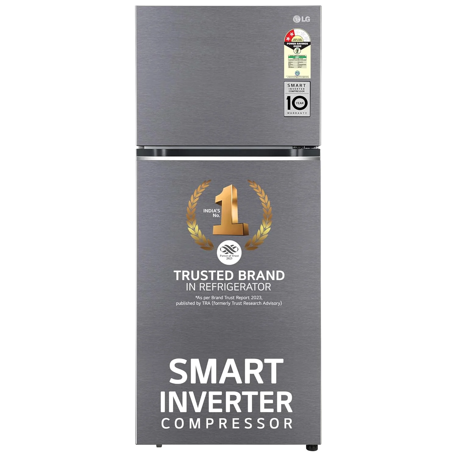 LG 398 L 2 Star Frost-Free Smart Inverter Double Door Refrigerator (, GL-N422SDSY, Dazzle Steel, Express Freeze, Gross Volume â€“ 423 Ltr.), Free 1 Year Extended warranty