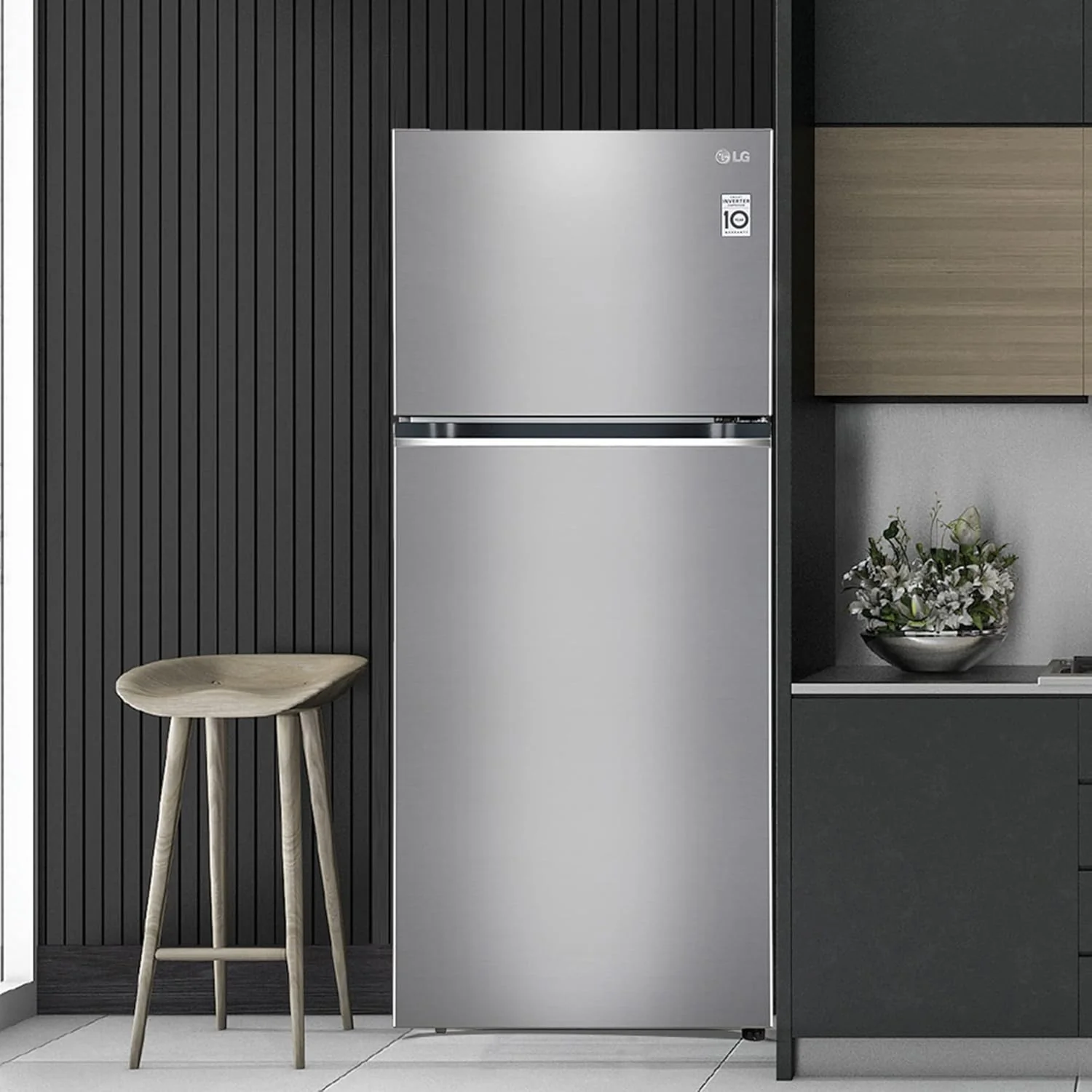 LG 398 L 2 Star Frost-Free Smart Inverter Double Door Refrigerator, GL-S422SPZY, Shiny Steel, Convertible with Express Freezing) - Image 13
