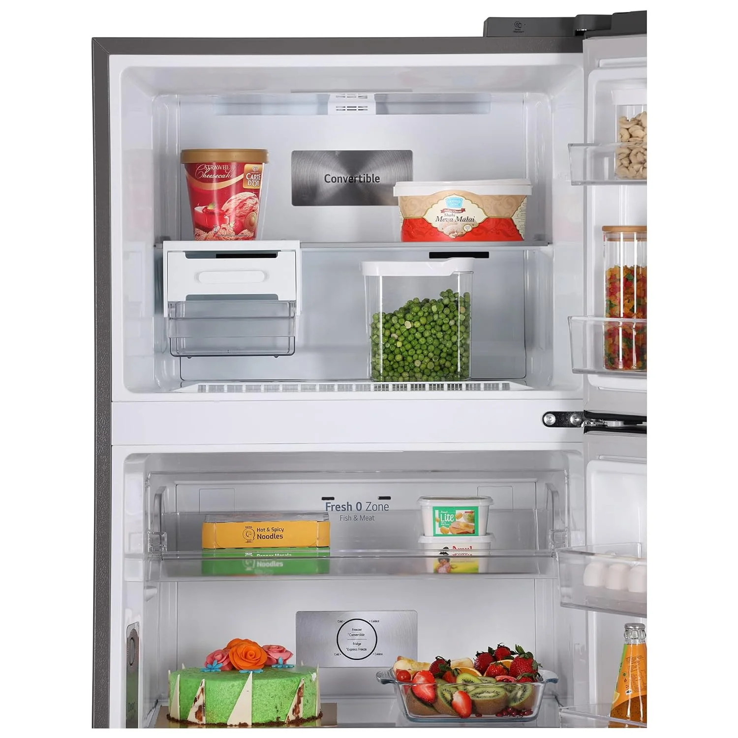 LG 398 L 2 Star Frost-Free Smart Inverter Double Door Refrigerator, GL-S422SPZY, Shiny Steel, Convertible with Express Freezing) - Image 14