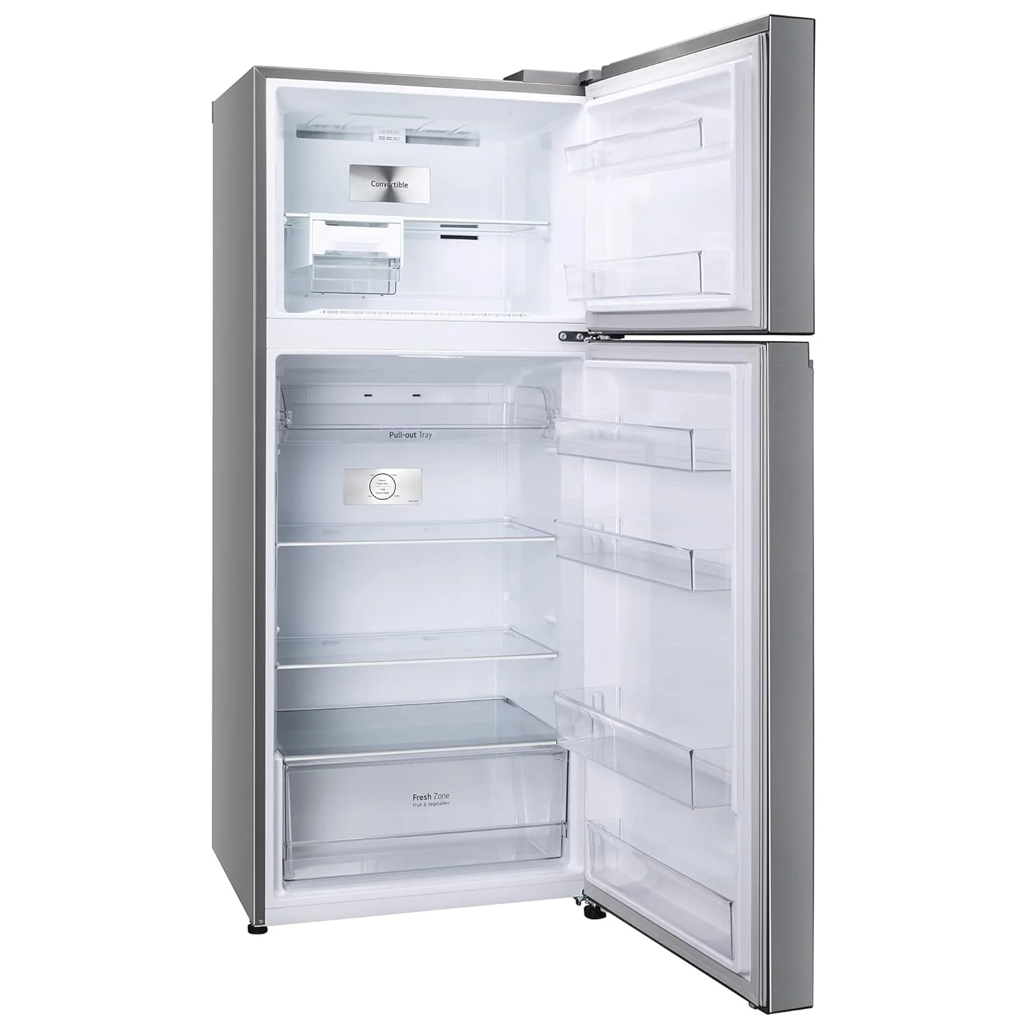 LG 398 L 2 Star Frost-Free Smart Inverter Double Door Refrigerator, GL-S422SPZY, Shiny Steel, Convertible with Express Freezing) - Image 8