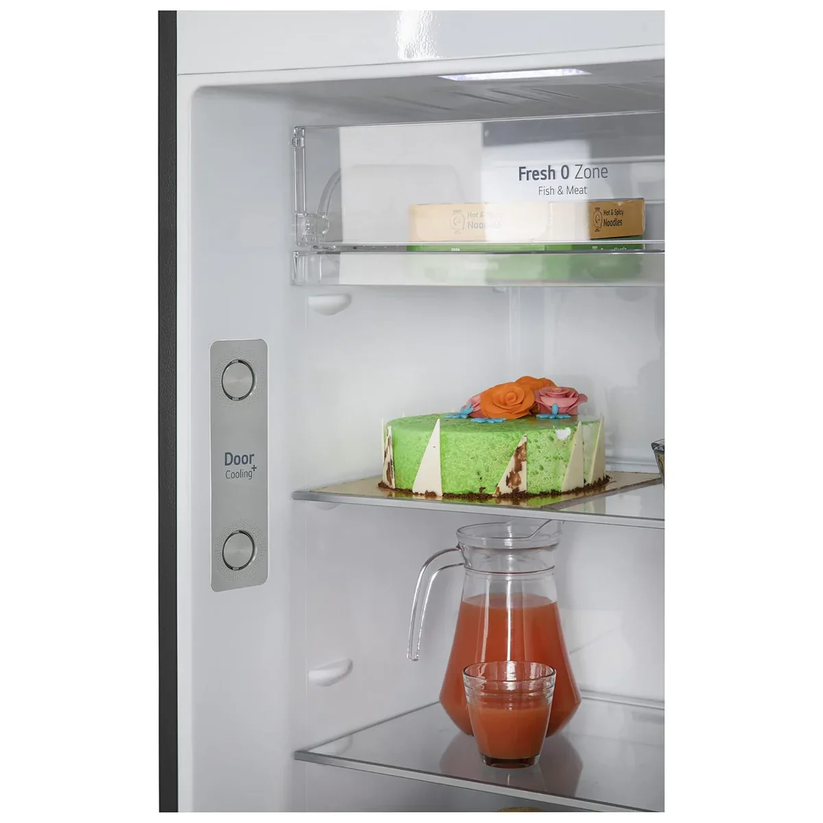 LG 398L Double Door Refrigerator, Convertible, Wi-Fi, Door Cooling™, Ebony Sheen Finish, 3 Star GL-T422VESX - Image 6
