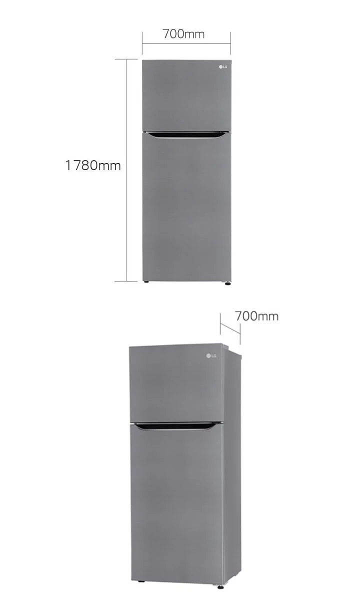 LG 446L Double Door Refrigerator with Door Cooling+, Shiny Steel Finish (GL-T502CPZR) - Image 4