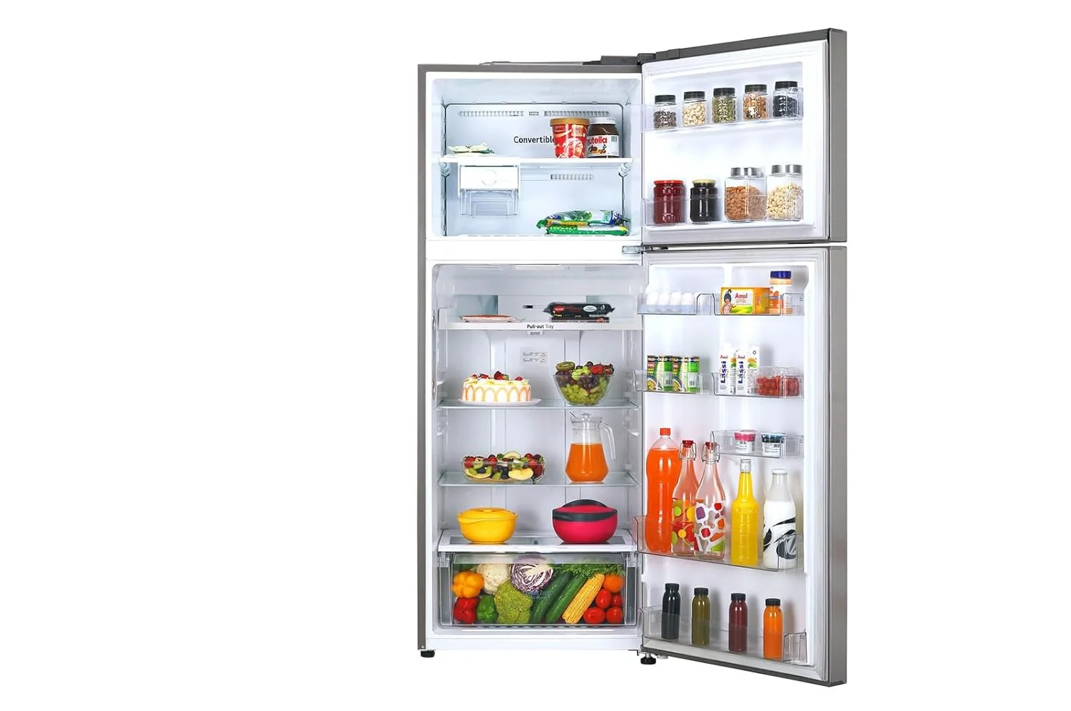 LG 446L Double Door Refrigerator with Door Cooling+, Shiny Steel Finish (GL-T502CPZR) - Image 9