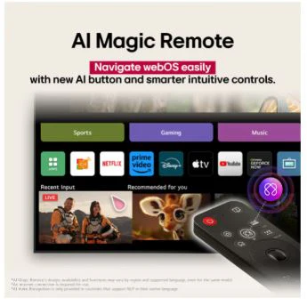 LG 55 Inch (139.7 cm) 4K Smart OLED TV (OLED55G56LA, 2025 Model, Black, Dolby Vision & Atmos, α8 AI Processor) - Image 7