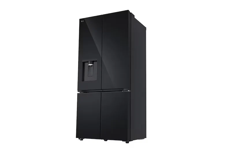 LG 605L French Door Refrigerator, Water Dispenser, Auto Ice Maker, Wi-Fi Convertible, Black Glass Finish, 2 Star GV-F25FFGHB - Image 2
