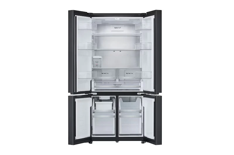 LG 605L French Door Refrigerator, Water Dispenser, Auto Ice Maker, Wi-Fi Convertible, Black Glass Finish, 2 Star GV-F25FFGHB - Image 5