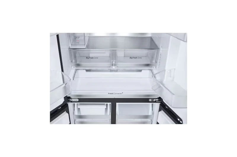 LG 605L French Door Refrigerator, Water Dispenser, Auto Ice Maker, Wi-Fi Convertible, Black Glass Finish, 2 Star GV-F25FFGHB - Image 7