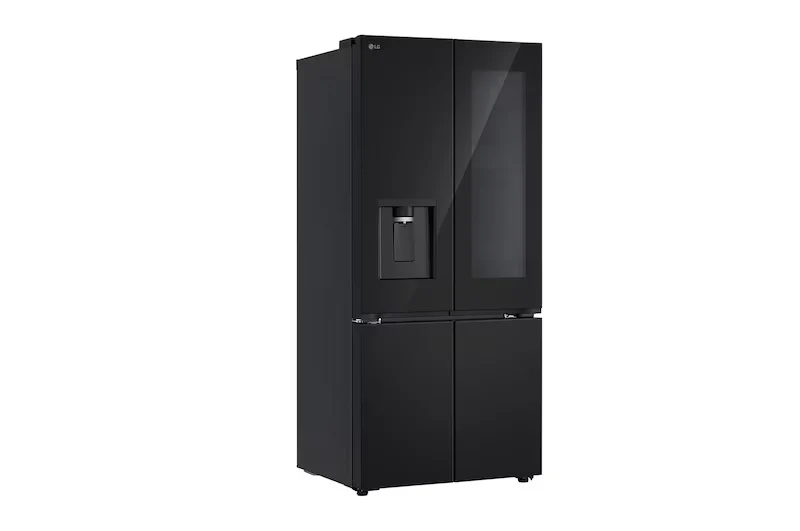 LG 610L French Door Refrigerator, InstaView, Water Dispenser, Wi-Fi Convertible, Black Glass Finish, 2 Star - Image 2