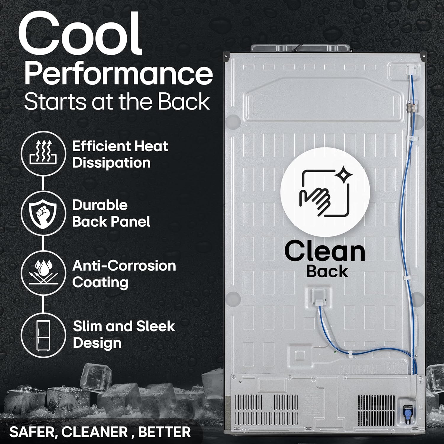 LG 630 L 3 Star Frost Free Smart Inverter Wi-Fi Double Door Side by Side Refrigerator (GL-L257CPZ3, Shiny Steel, Convertible, Door Cooling, Multi Air Flow | With Water &amp; Ice Dispenser) - Image 16