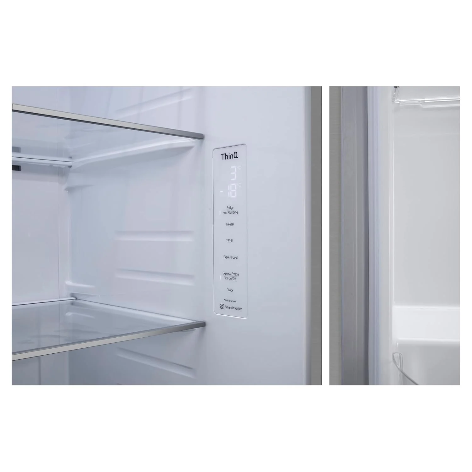 LG 630 L 3 Star Frost Free Smart Inverter Wi-Fi Double Door Side by Side Refrigerator (GL-L257CPZ3, Shiny Steel, Convertible, Door Cooling, Multi Air Flow | With Water &amp; Ice Dispenser) - Image 3
