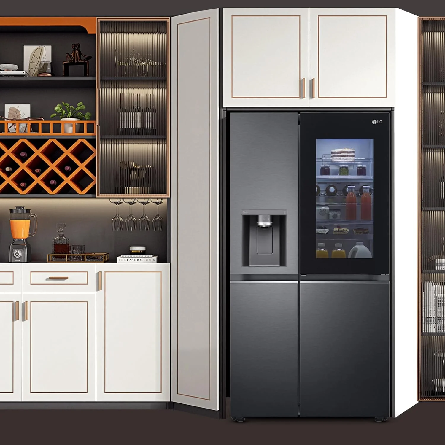 LG 630 L, Frost-Free, Inverter, Wi-Fi Convertible, InstaView Door-In-Door, Side-By-Side Refrigerator with Ice and Water Dispenser (GL-X257AMC3, Matte Black, Door Cooling+ with Hygiene Fresh+) - Image 13