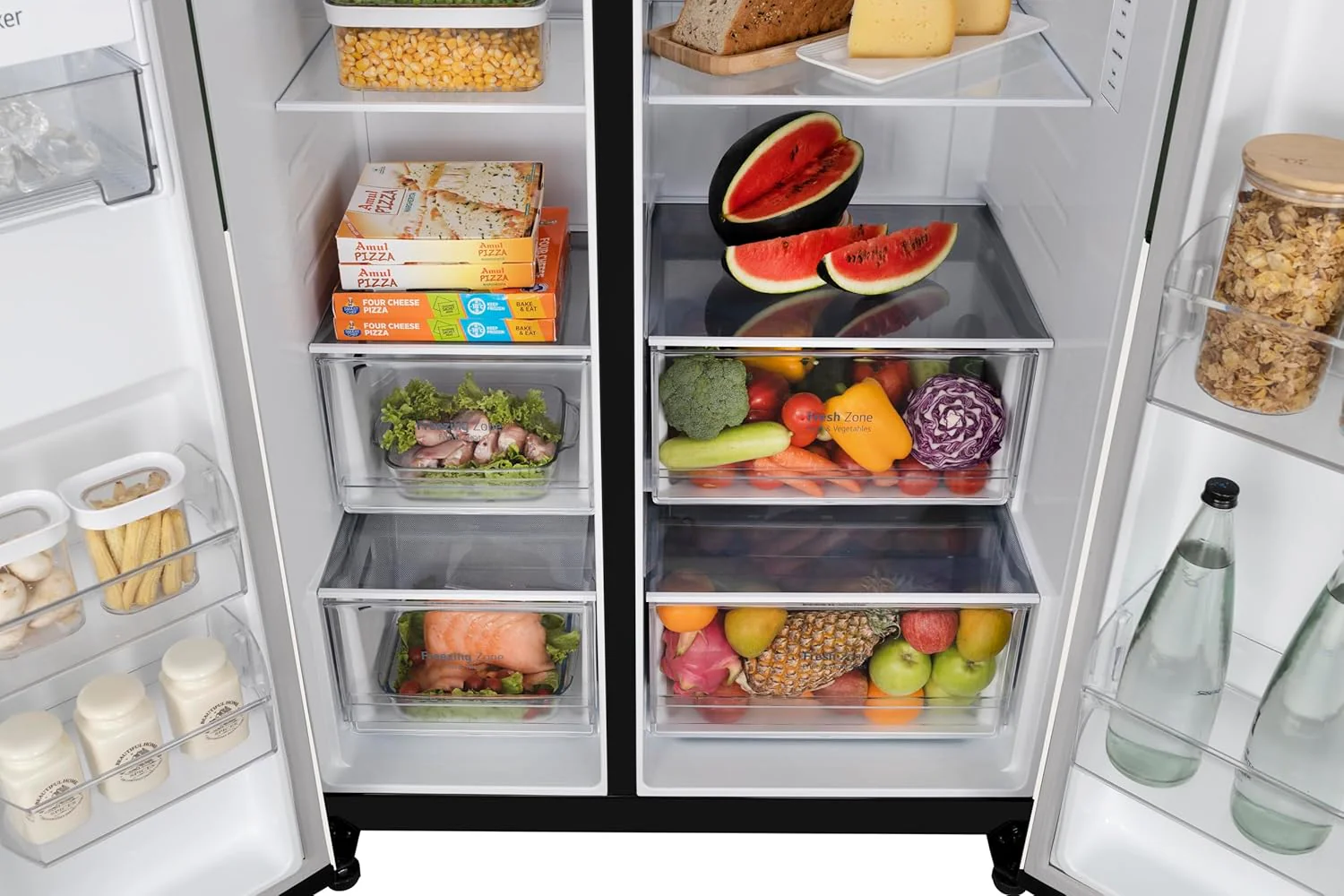 LG 650 L, 3 Star, Frost Free, Double Door, Door Cooling+, Hygiene Fresh+, Smart Inverter Compressor, Wi-Fi Convertible, Side by Side Refrigerator with AI ThinQ (GL-B257EET3, Emerald Tango) - Image 3