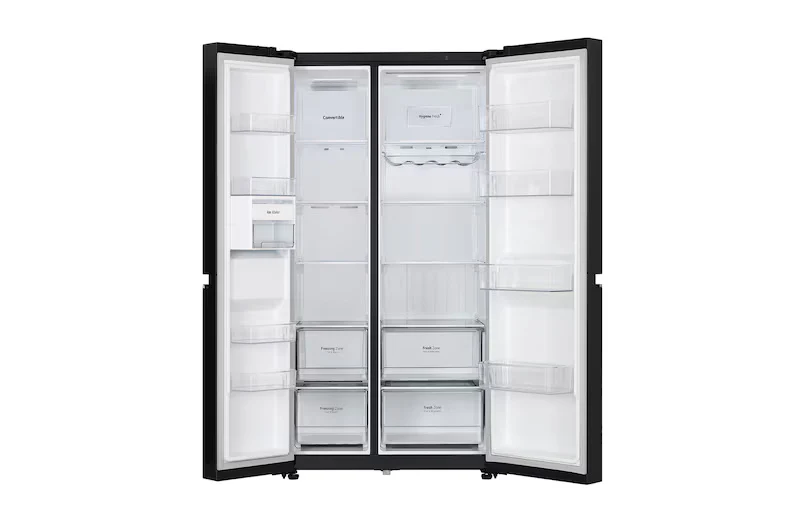 LG 650L Side by Side Refrigerator, Wi-Fi Convertible, DoorCooling+™, Ebony Sheen Finish, 3 Star GL-B257EES3 - Image 3