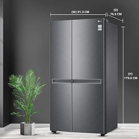 LG 688 L Frost Free Smart Inverter Side-by-Side Refrigerator (GC-B257KQDV, Dark Graphite Steel | Multi Digital Sensors and Express Freezing) - Image 10