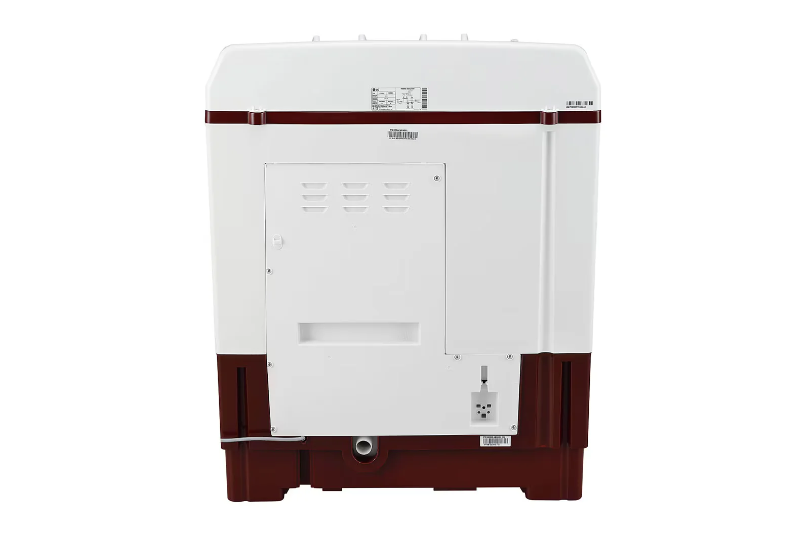 LG 7.5Kg Semi Automatic Top Load Washing Machine, Roller Jet Pulsator, Burgundy - Image 6